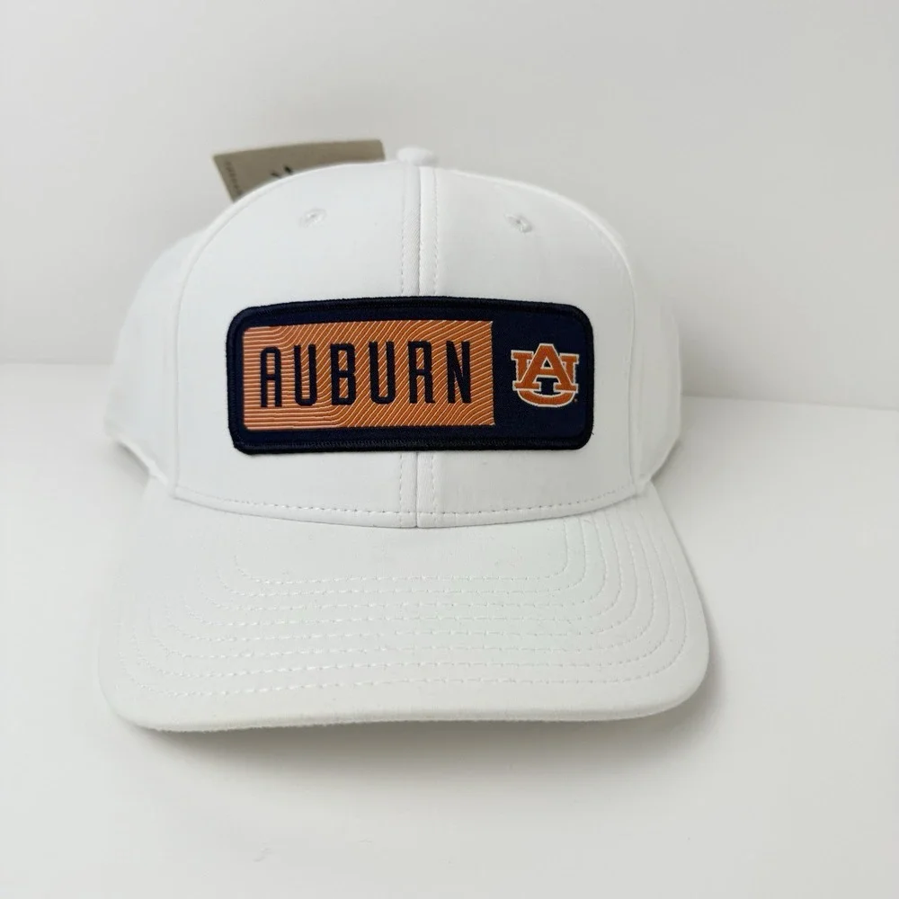 Auburn University Tigers Hat White Strap Back Dad UA Sports NCAA Adjustable Cap